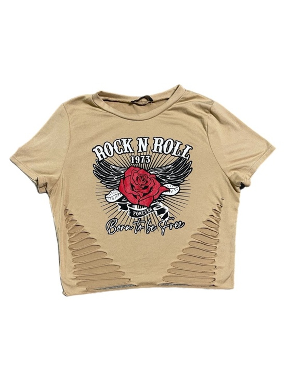 JULIA Distressed Rock N Roll Top